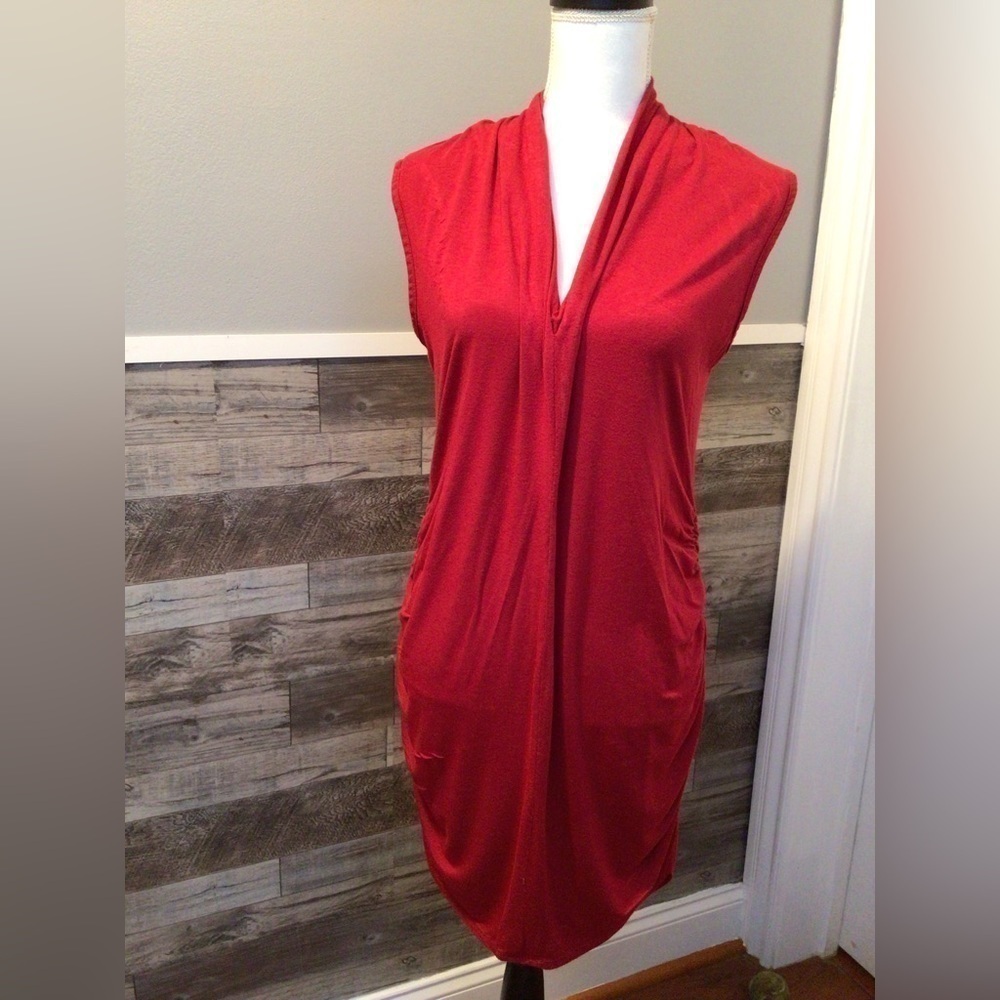 Ladies 1x Red Sleeveless Dress (0125)